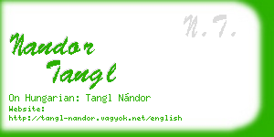 nandor tangl business card