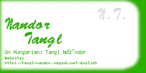 nandor tangl business card